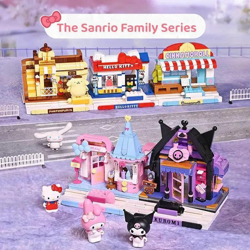 MOC Sanrio Assembled Toy Building Blocks Hello Kitty Kuromi Cinnamoroll My Melody Model Bricks -  ToylandEU™
