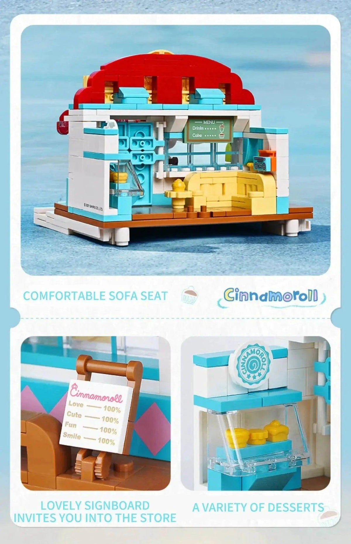  MOC Sanrio Assembled Toy Building Blocks Hello Kitty Kuromi Cinnamoroll My Melody Model Bricks -  ToylandEU™