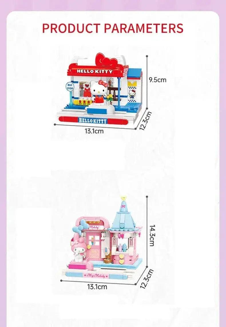  MOC Sanrio Assembled Toy Building Blocks Hello Kitty Kuromi Cinnamoroll My Melody Model Bricks -  ToylandEU™