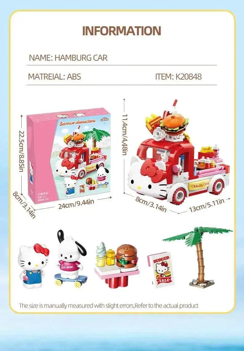  MOC Sanrio Series Building Blocks Hello Kitty Pochacco Burger Car -  ToylandEU™