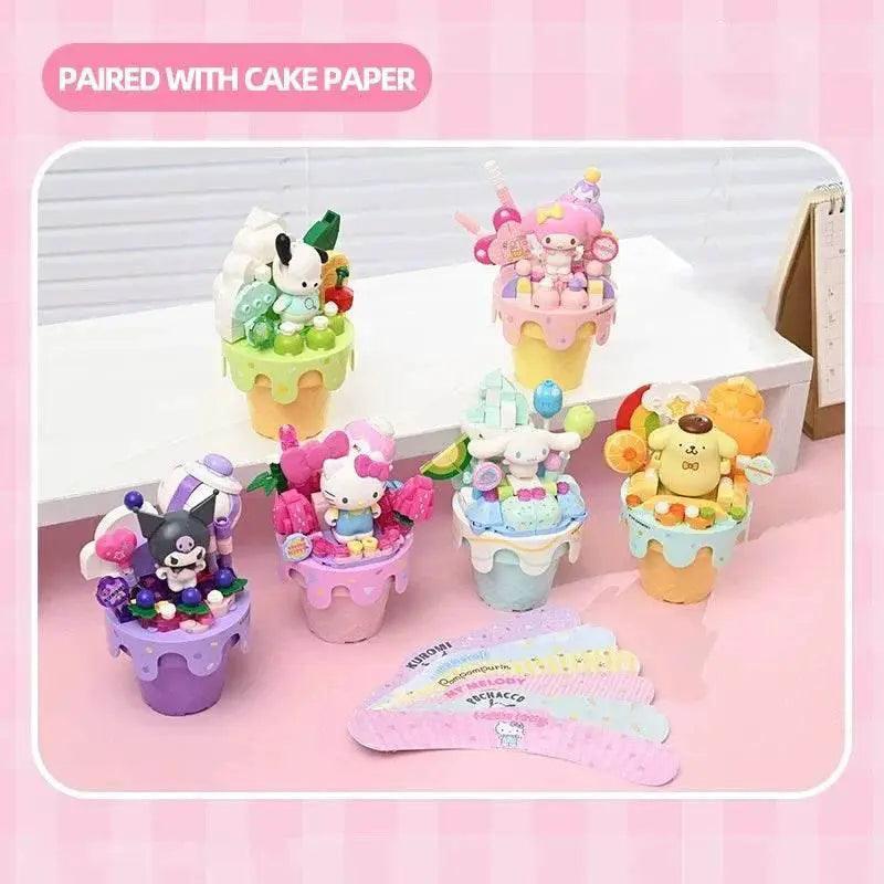  MOC Sanrio Series Ice Cream Cone Building Blocks Kids Toys Gift -  ToylandEU™