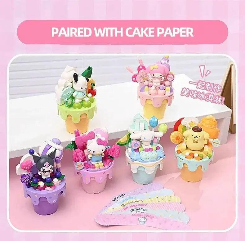  MOC Sanrio Series Ice Cream Cone Building Blocks Kids Toys Gift -  ToylandEU™