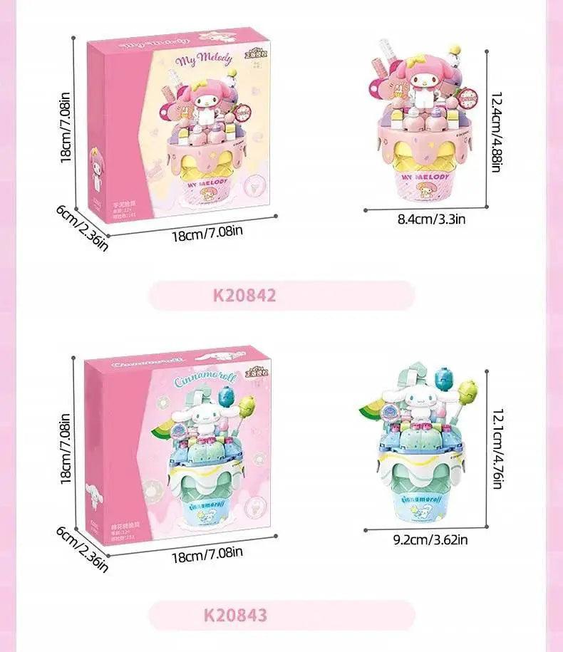  MOC Sanrio Series Ice Cream Cone Building Blocks Kids Toys Gift -  ToylandEU™