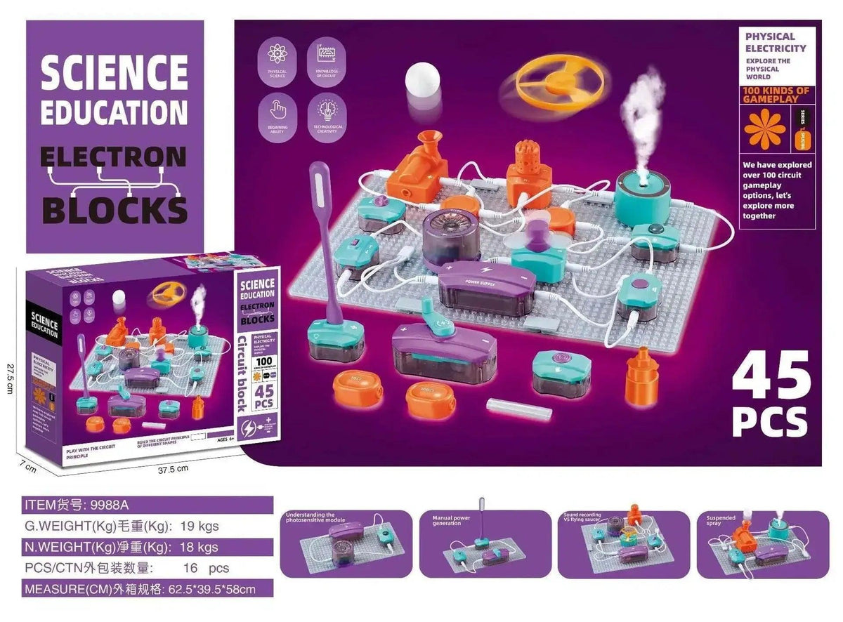  MOC New DIY Science Experiment Electronic Building Blocks Children's Circuit Physics Toys to Exercise Thinking Ability -  ToylandEU™
