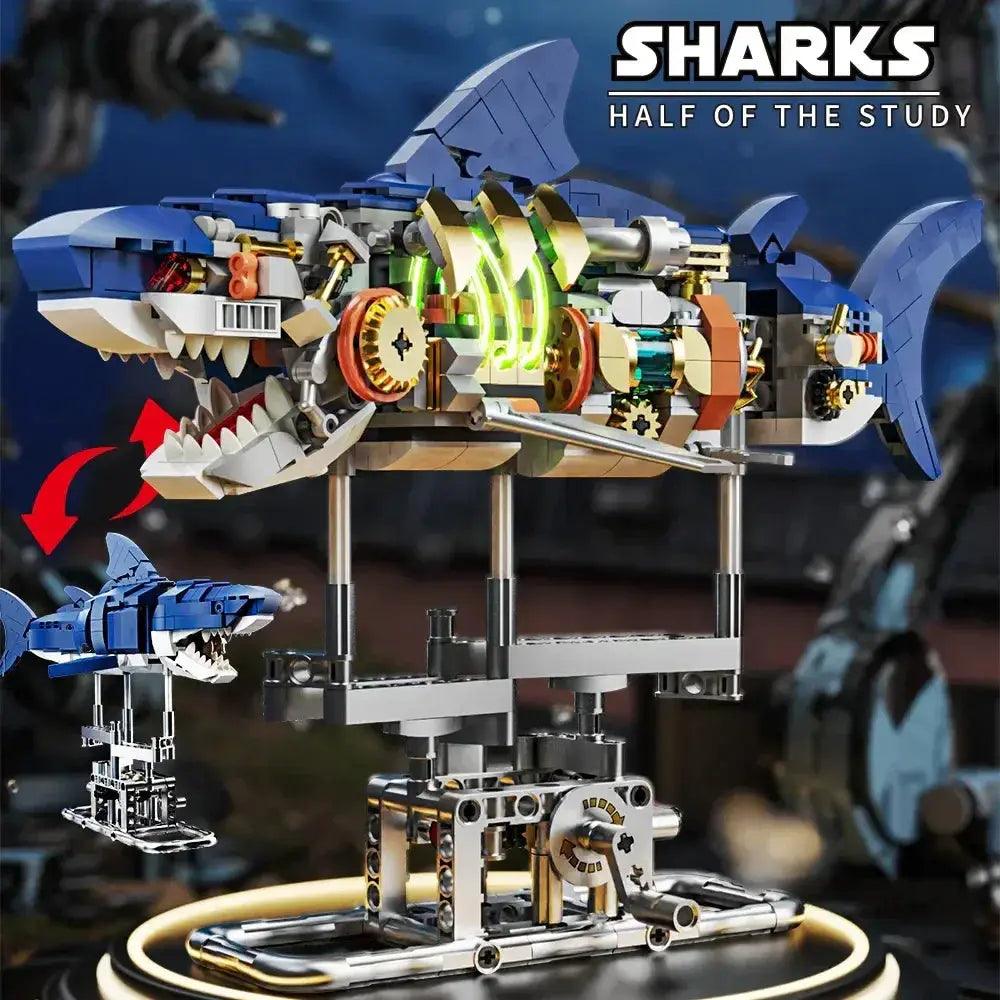  Shark Sea Animals Building Block Set With Display Stand -  ToylandEU™