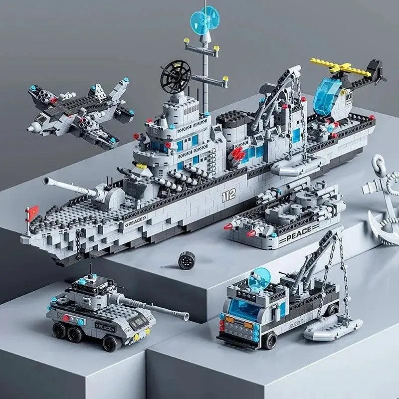  Six In One Military Navy Ship Blocks Building Kit Set -  ToylandEU™