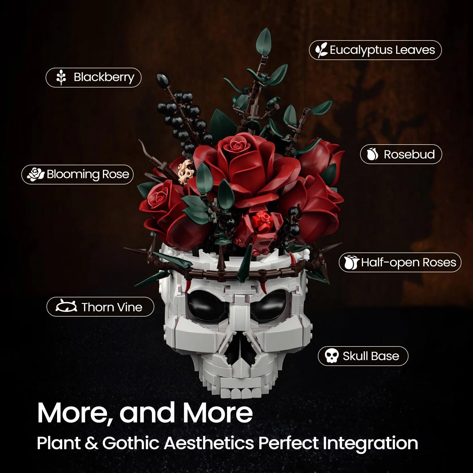  Building Block Set | Skeleton Roses Theme | Toylandeu™ 