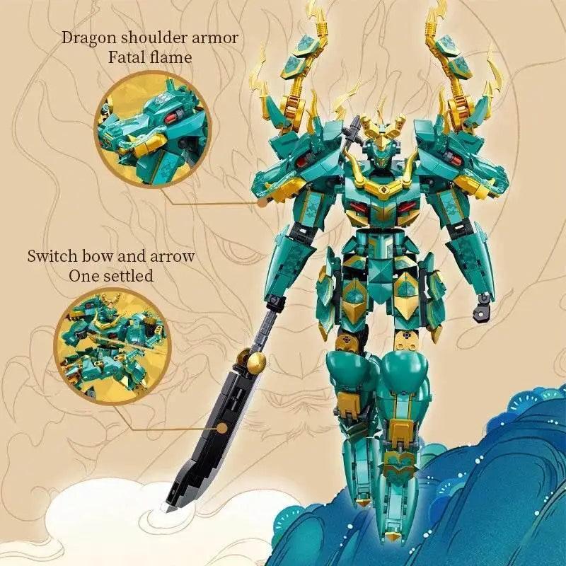  MOC Sluban Qinglong King Mecha Building Blocks Classic Figure Set -  ToylandEU™