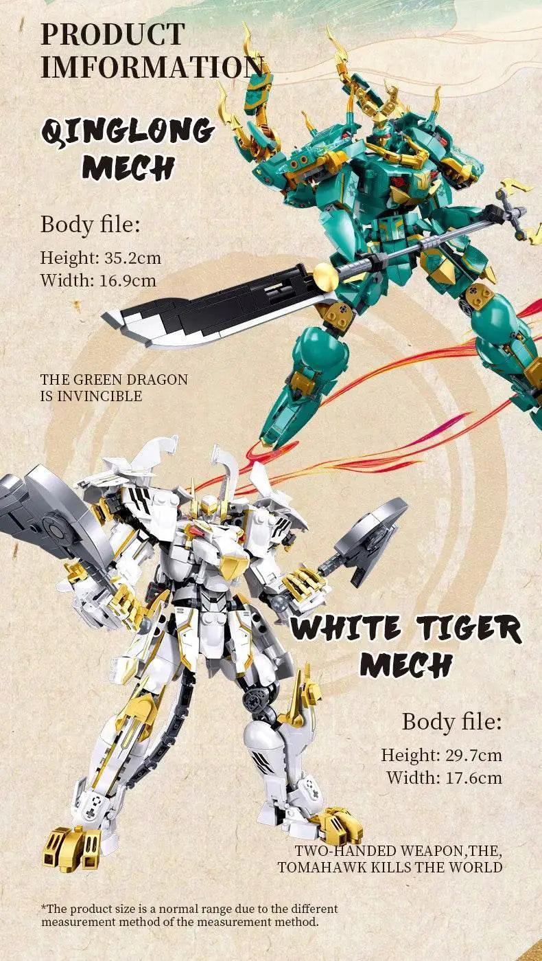 MOC Sluban Qinglong King Mecha Building Blocks Classic Figure Set -  ToylandEU™