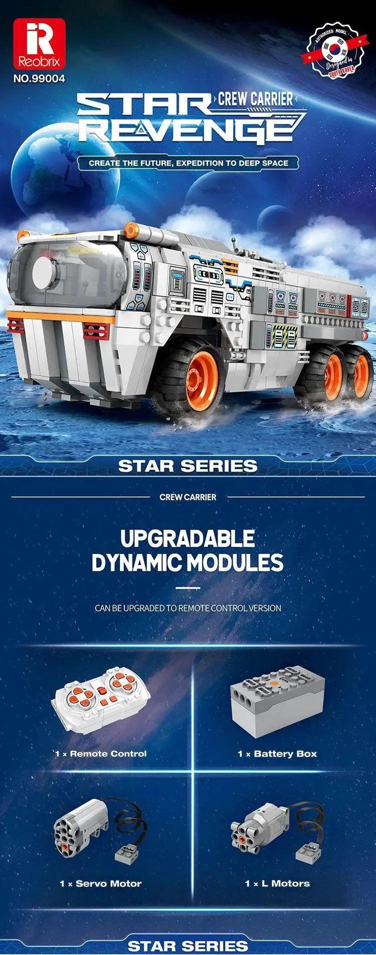  MOC 1298PCS Space Troop Carrier Building Blocks Remote Control Car -  ToylandEU™