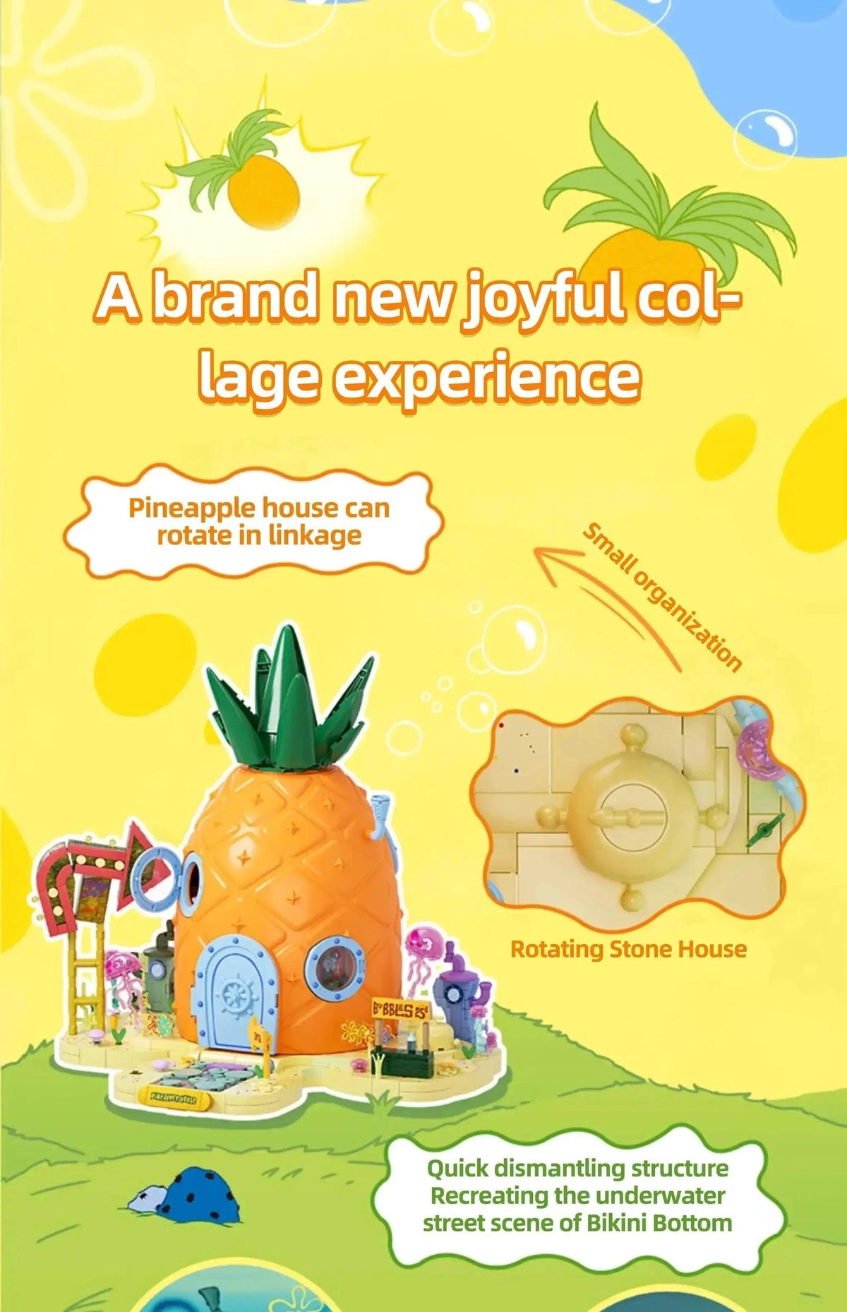  MOC SpongeBob SquarePants Building Blocks Pineapple House Set -  ToylandEU™