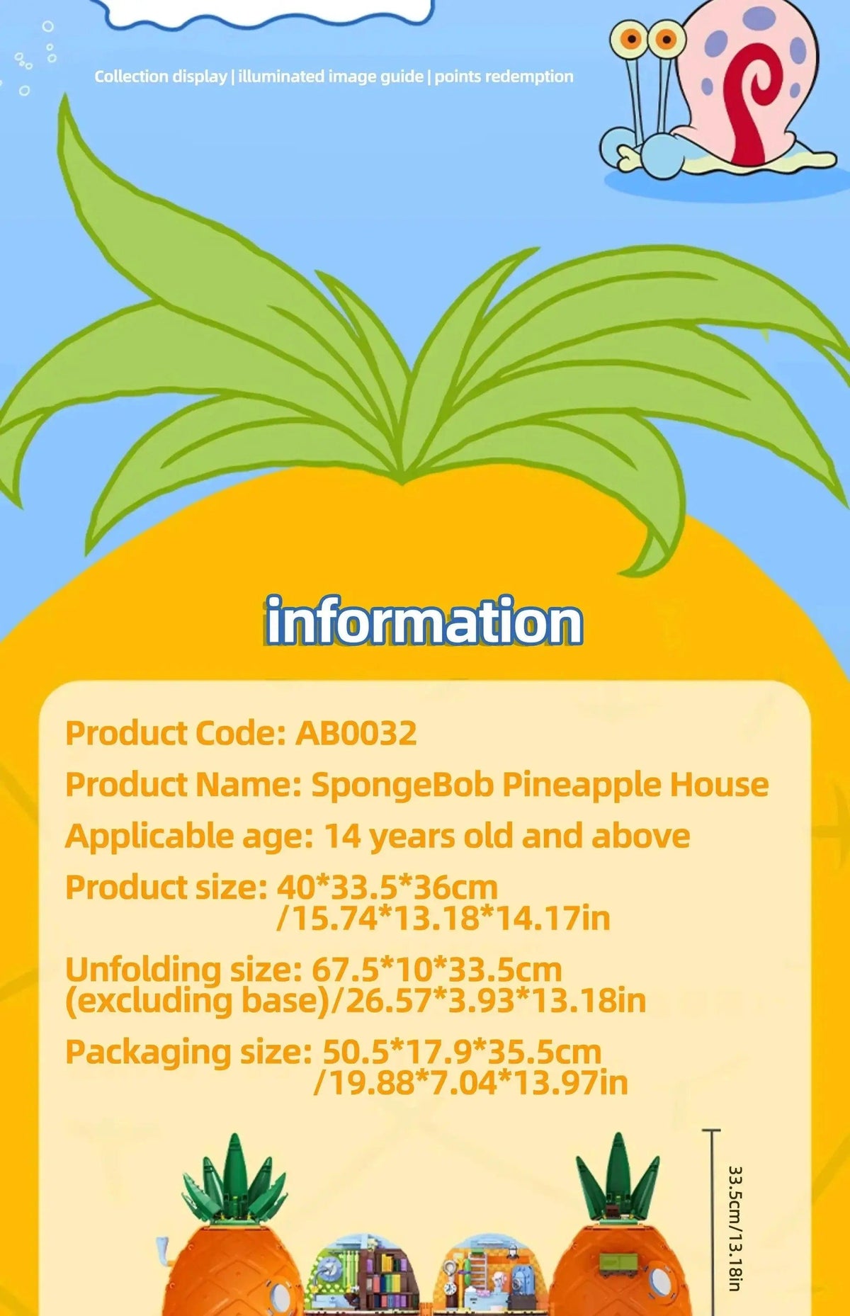  MOC SpongeBob SquarePants Building Blocks Pineapple House Set -  ToylandEU™