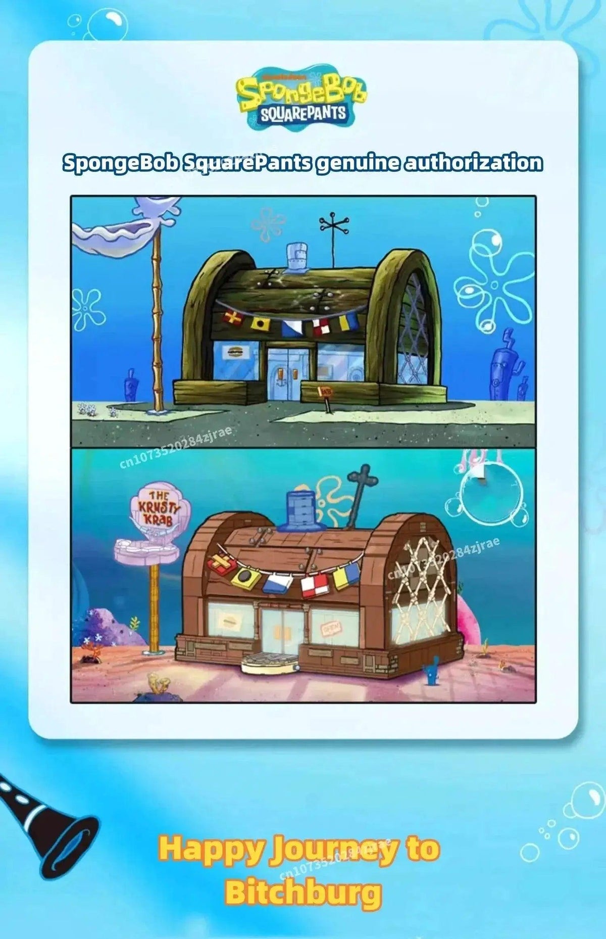  Spongebob Building Block Krusty Krab Scene Model Toy -  ToylandEU™