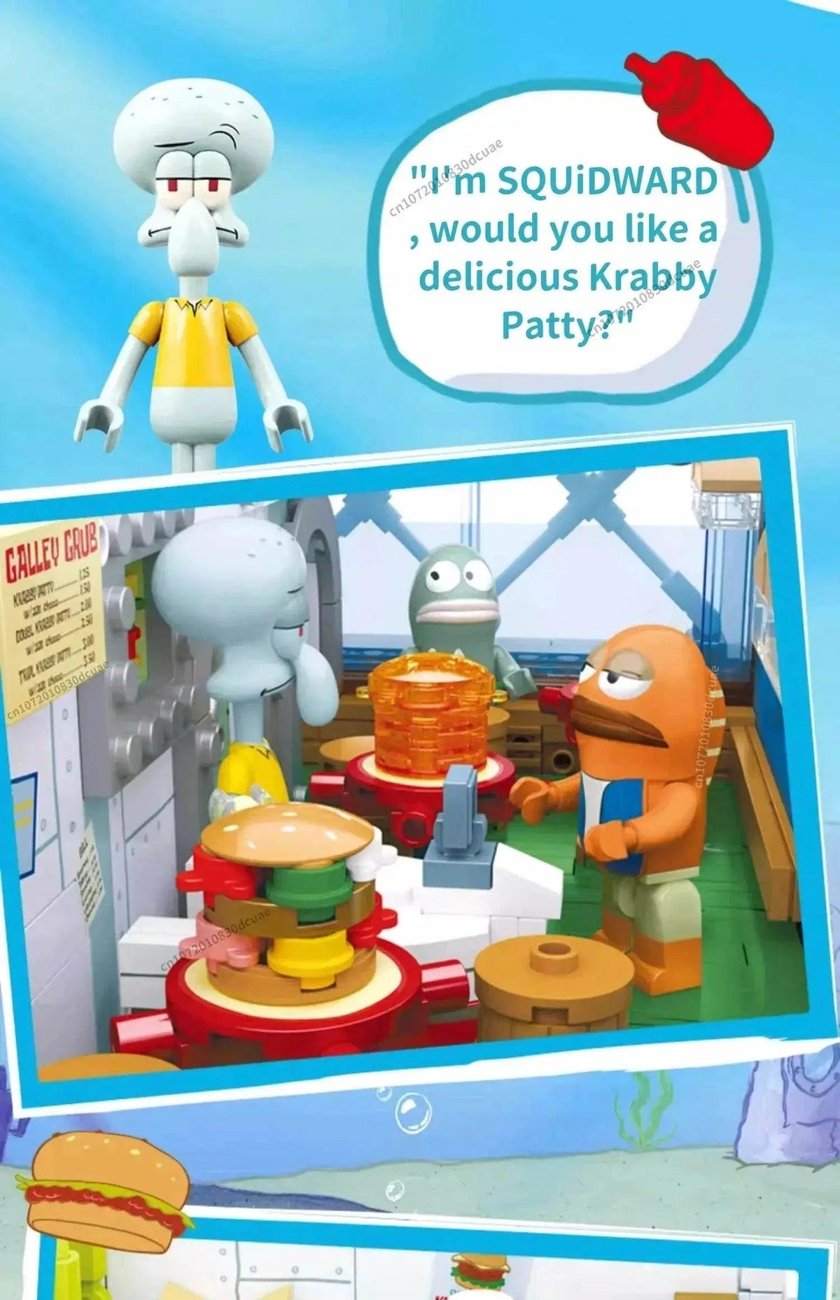  Spongebob Building Block Krusty Krab Scene Model Toy -  ToylandEU™