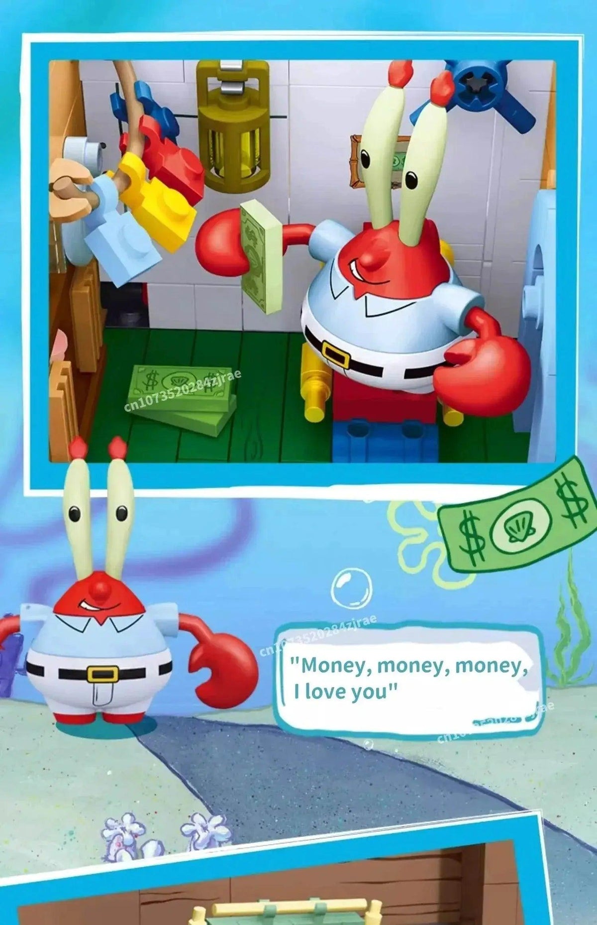  Spongebob Building Block Krusty Krab Scene Model Toy -  ToylandEU™