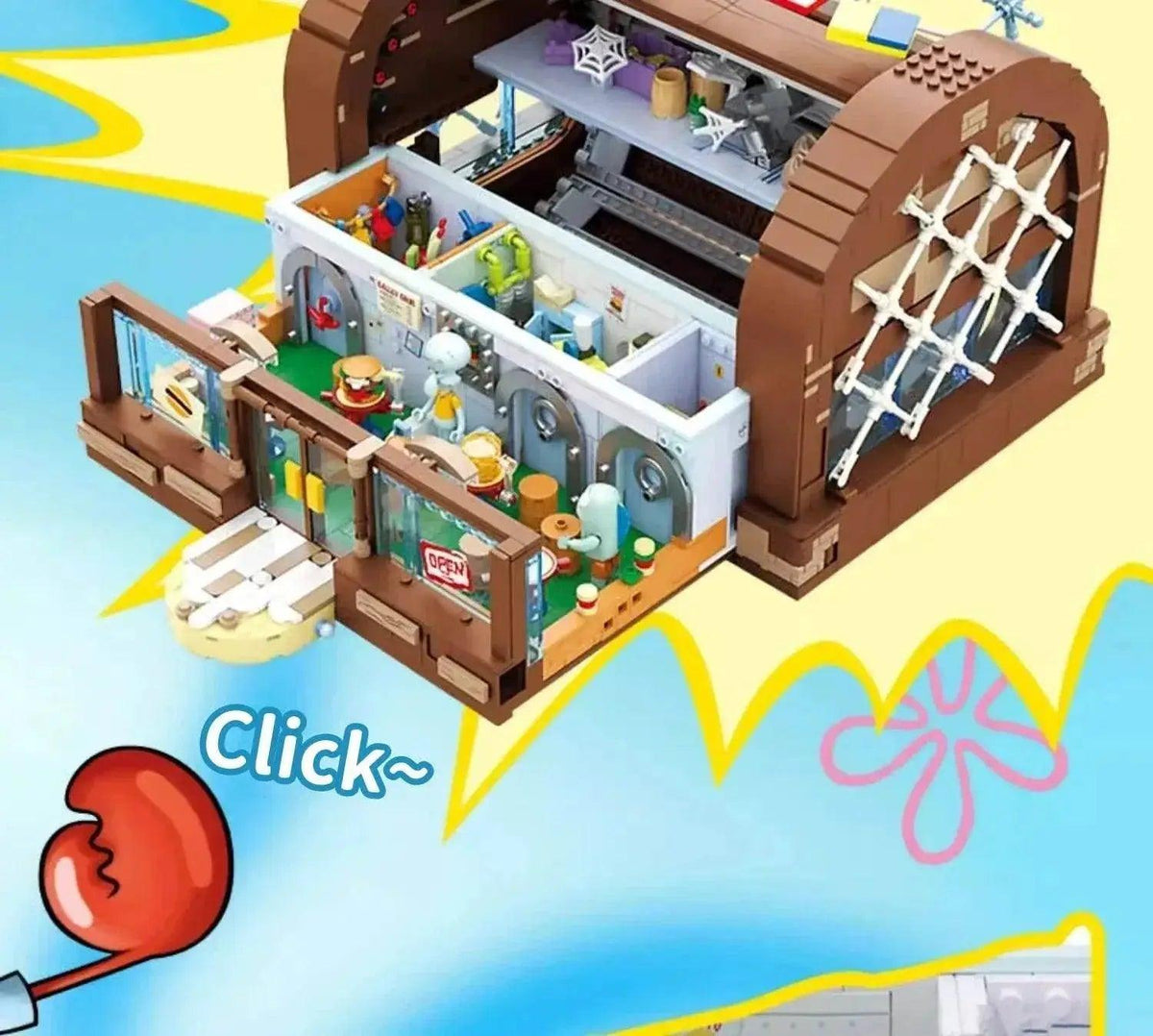  Spongebob Building Block Krusty Krab Scene Model Toy -  ToylandEU™