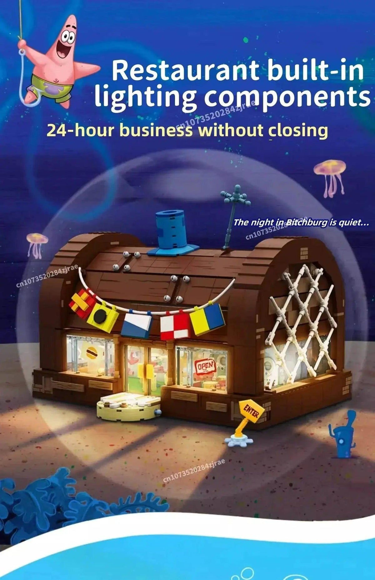  Spongebob Building Block Krusty Krab Scene Model Toy -  ToylandEU™