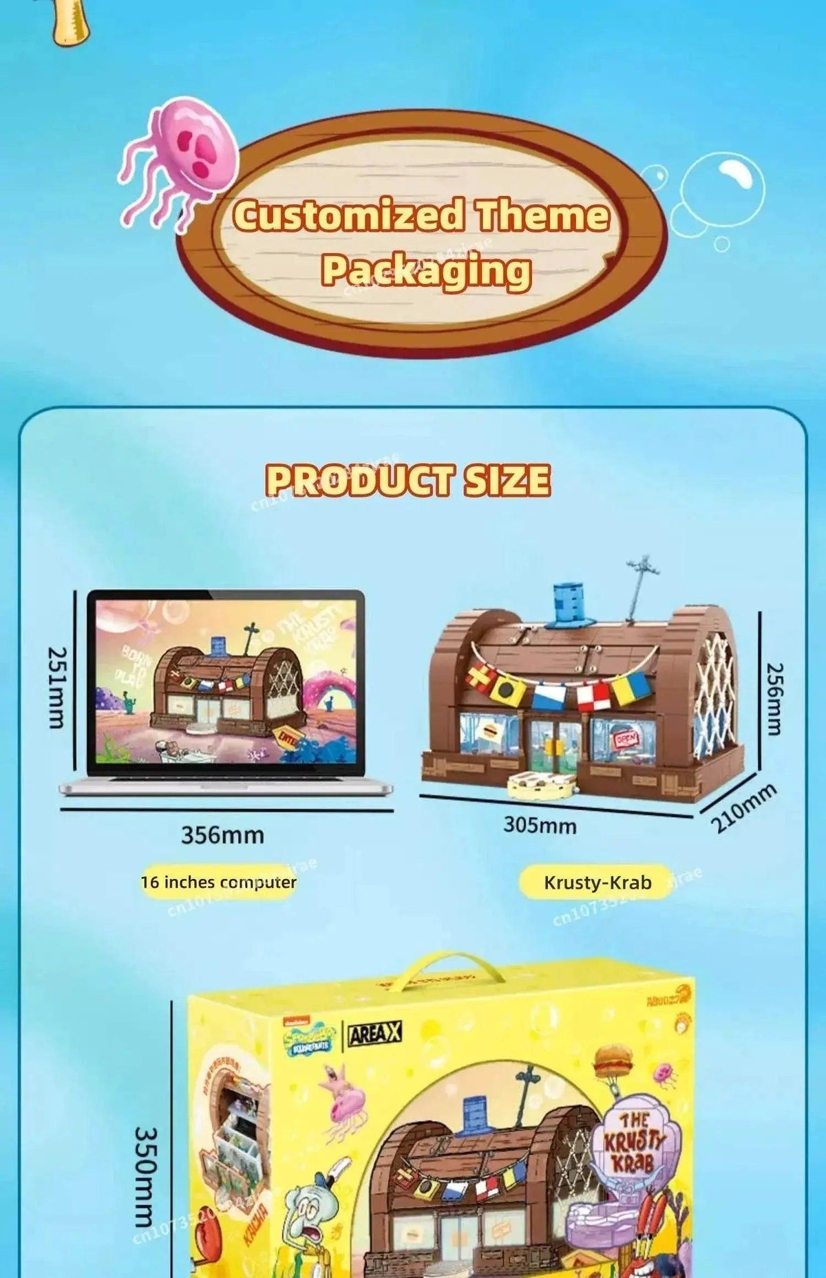  Spongebob Building Block Krusty Krab Scene Model Toy -  ToylandEU™