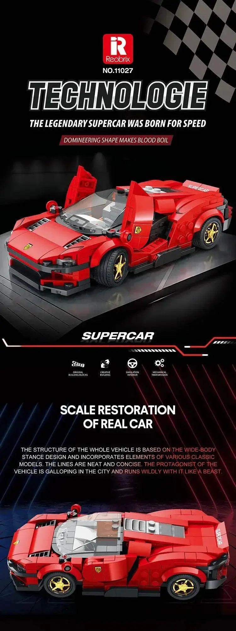  MOC Super Sport Car Building Blocks City Speed Champion Vehicle Model -  ToylandEU™