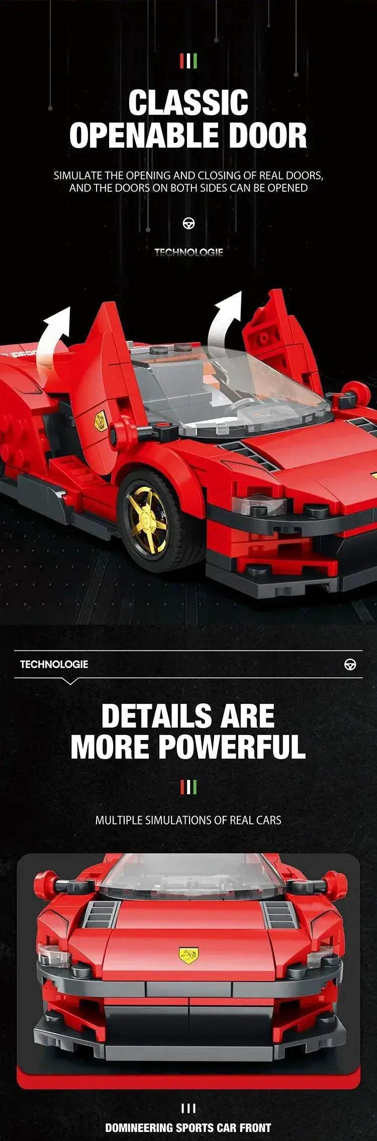  MOC Super Sport Car Building Blocks City Speed Champion Vehicle Model -  ToylandEU™