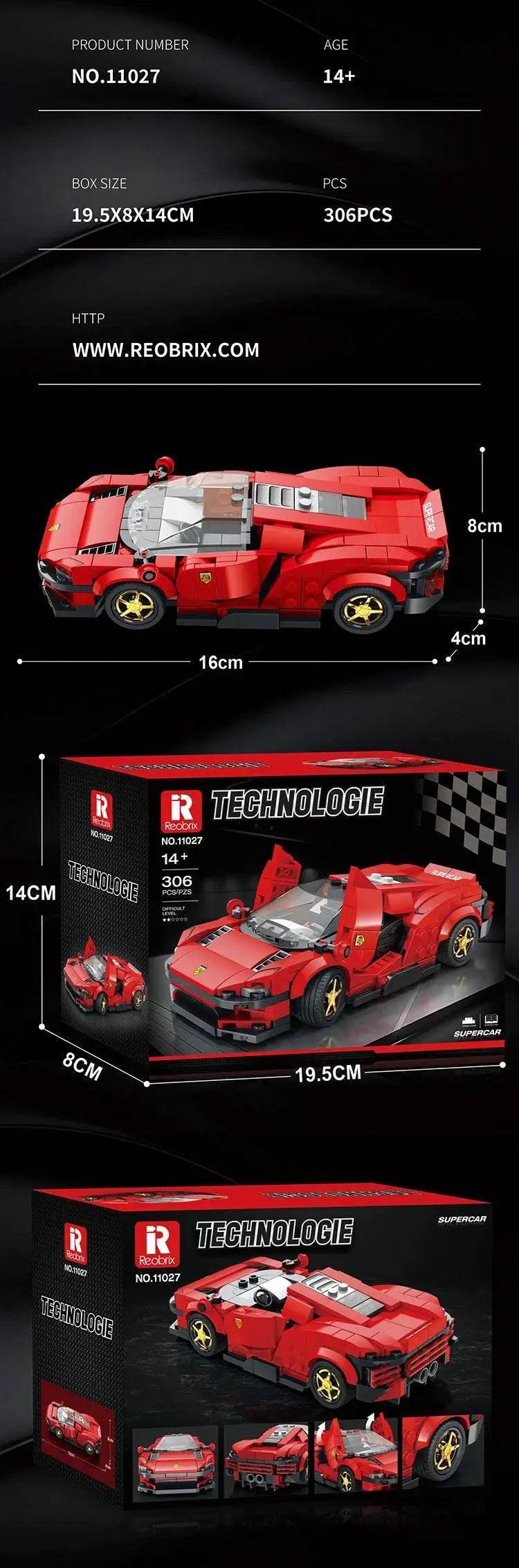  MOC Super Sport Car Building Blocks City Speed Champion Vehicle Model -  ToylandEU™