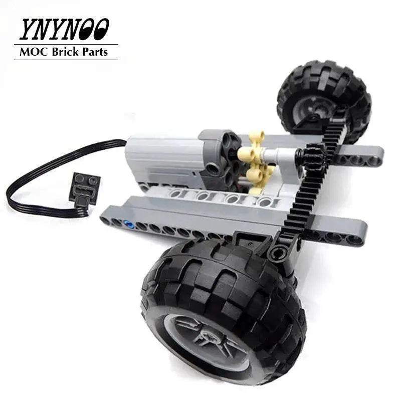  Technical Car Front Suspension Steering System Parts Sets with Electric Power Functions Servo Motor & Wheels Toys Bulk Set Parts -  ToylandEU™
