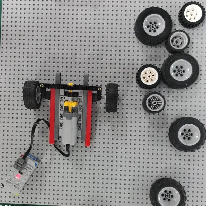  Technical Car Front Suspension Steering System Parts Sets with Electric Power Functions Servo Motor & Wheels Toys Bulk Set Parts -  ToylandEU™