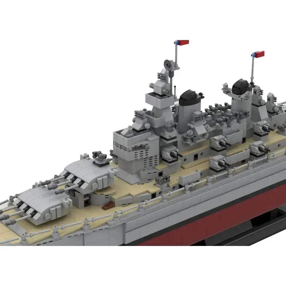  MOC MOC U.S Missouri BB-63 Model Building Blocks WWII Cruiser Building Bricks MOC -  ToylandEU™