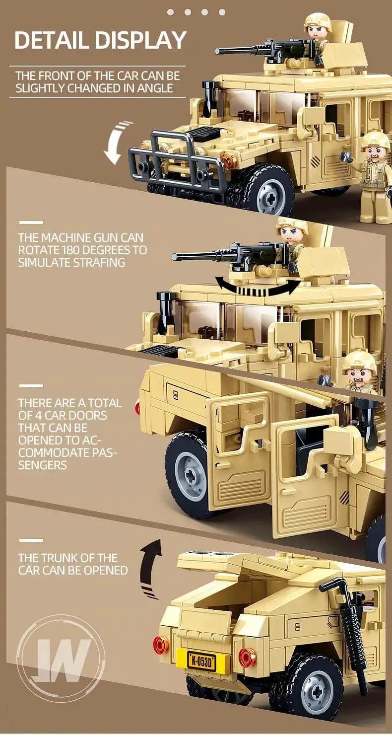  MOC 265PCS WW2 Military SWAT H2 Assault Vehicle Building Blocks -  ToylandEU™