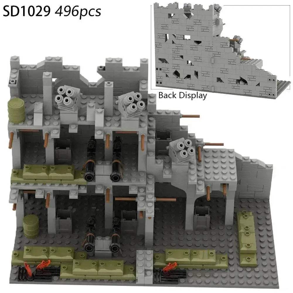  MOC WW2 Military Trench Building Blocks Kit War Scene Toys -  ToylandEU™