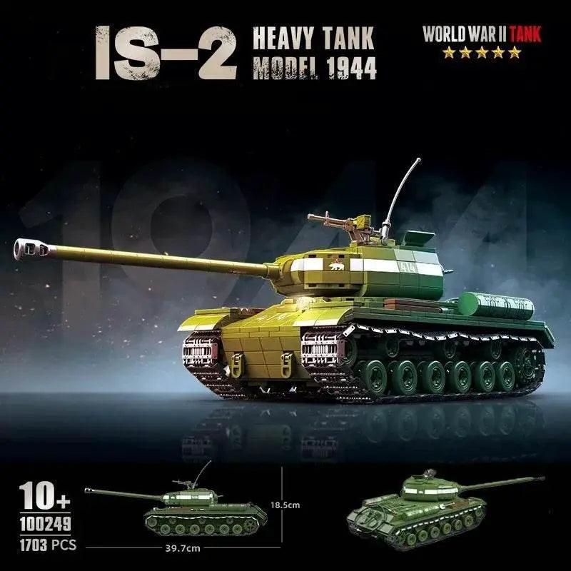  Military World War II Model 1944 IS-2 Heavy Tank Building Block Toy Collection for Children -  ToylandEU™