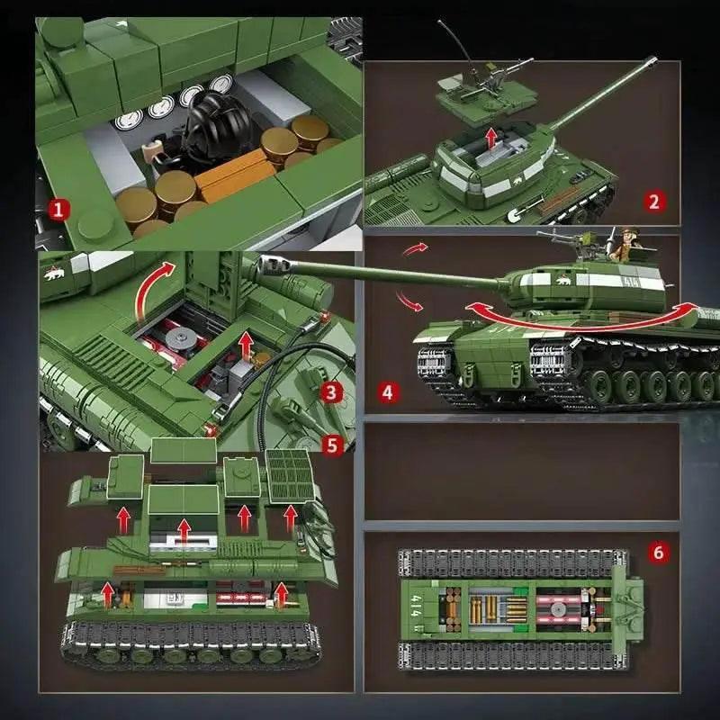  Military World War II Model 1944 IS-2 Heavy Tank Building Block Toy Collection for Children -  ToylandEU™