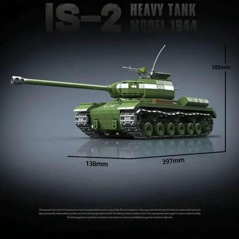  Military World War II Model 1944 IS-2 Heavy Tank Building Block Toy Collection for Children -  ToylandEU™