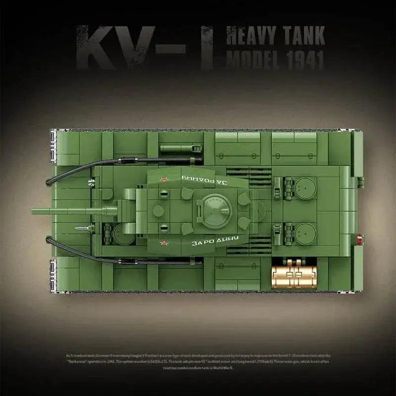  Military World War II Model-1941 KV-1 Heavy Tank Building Block Toy Collection for Children -  ToylandEU™