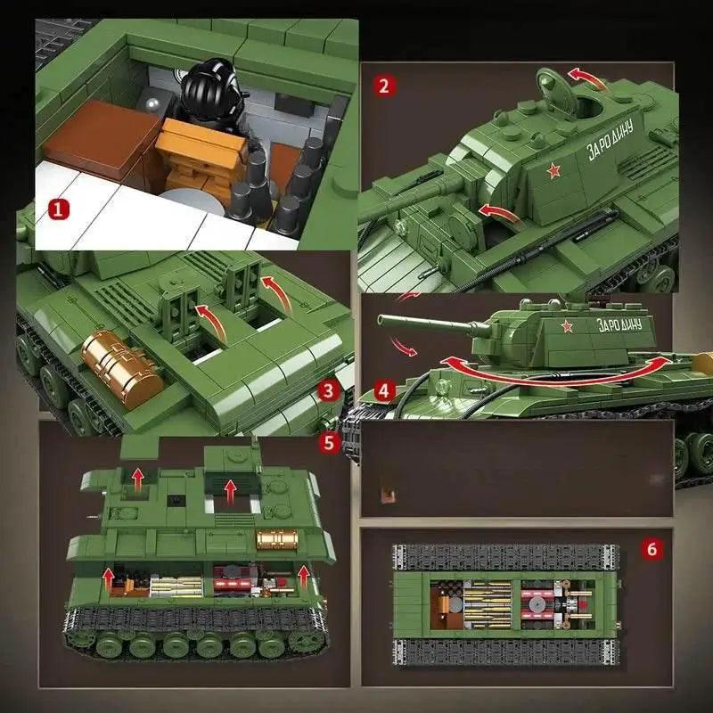  Military World War II Model-1941 KV-1 Heavy Tank Building Block Toy Collection for Children -  ToylandEU™