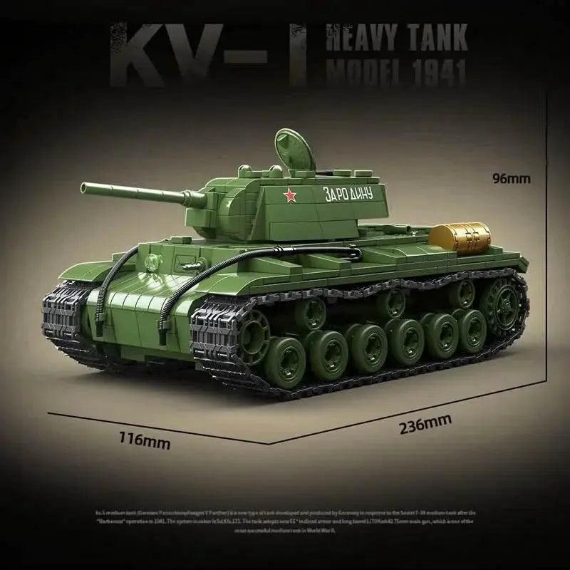  Military World War II Model-1941 KV-1 Heavy Tank Building Block Toy Collection for Children -  ToylandEU™