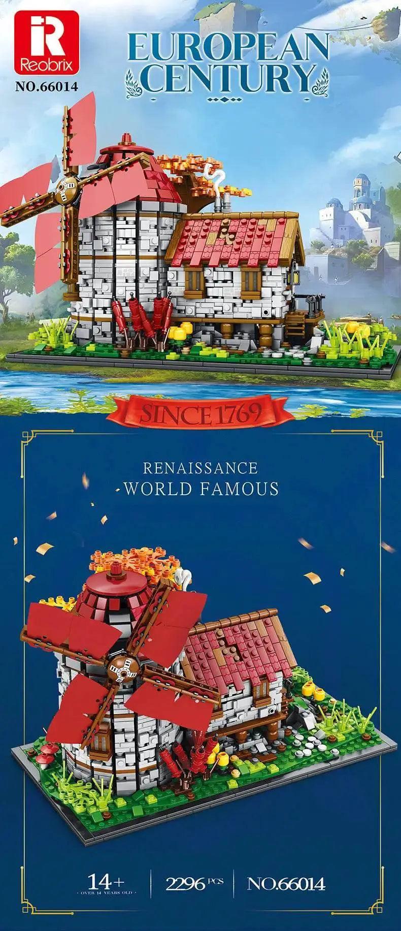  MOC 2296PCS Windmill Tree House Mill Street View Building Blocks -  ToylandEU™