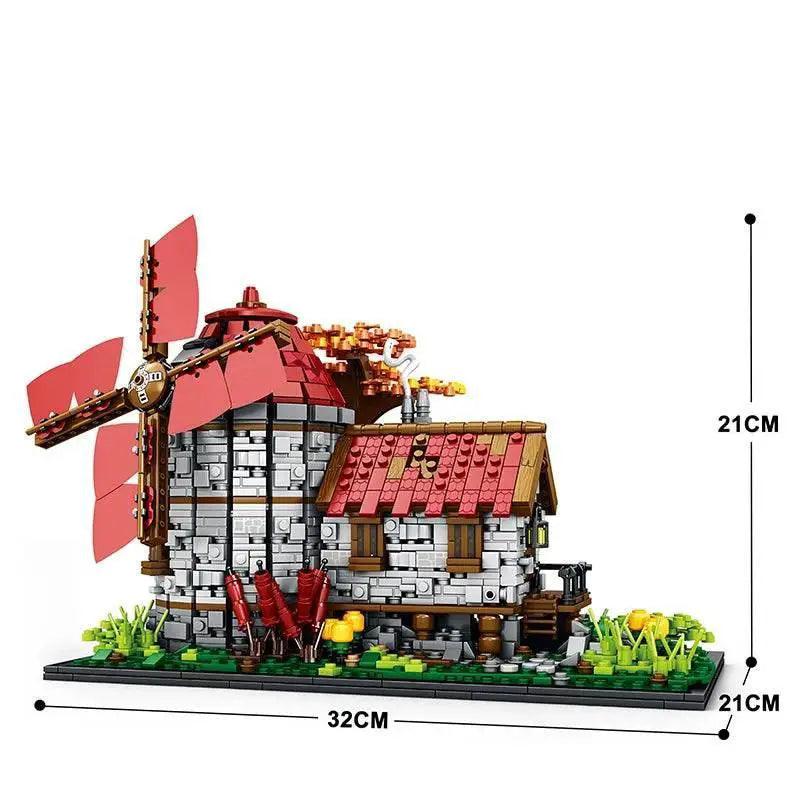  MOC 2296PCS Windmill Tree House Mill Street View Building Blocks -  ToylandEU™