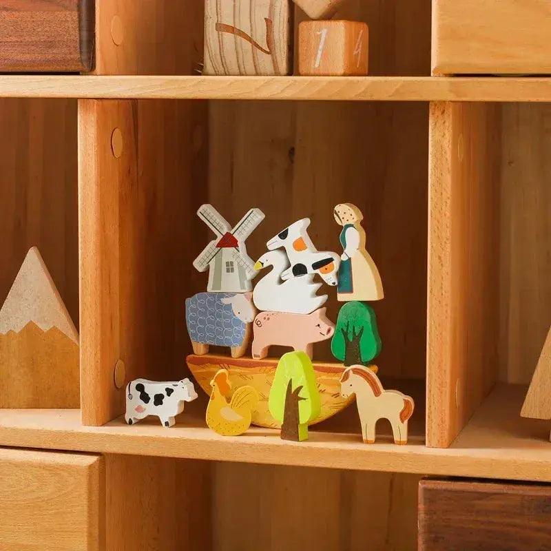  MOC Wooden Farm Stacking Toy Cow Balance Building Blocks For Kids Educational Wooden Toy Gift -  ToylandEU™
