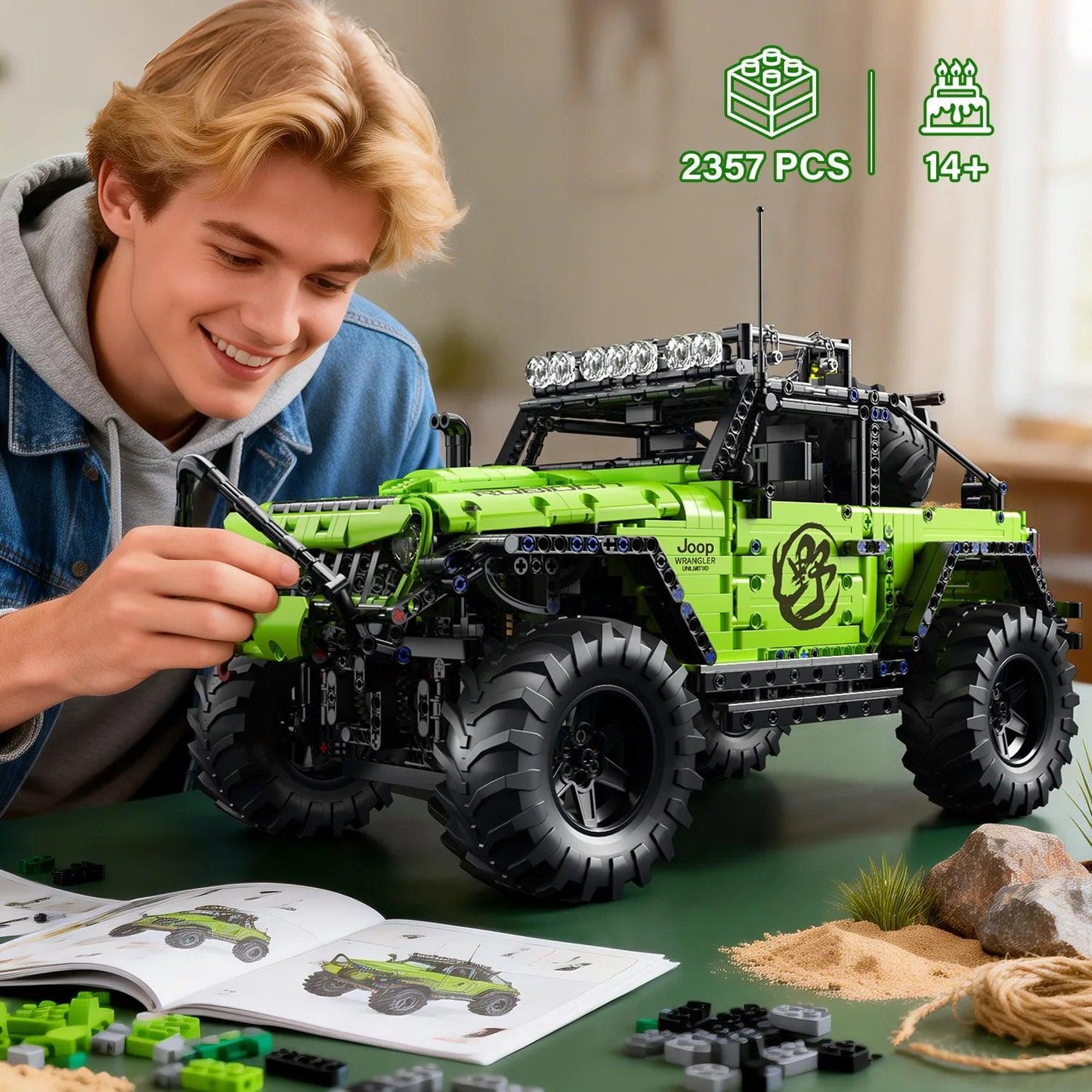 Building Blocks | 1:8 Scale | 2357 Pieces | 4x4 Off-Road Truck