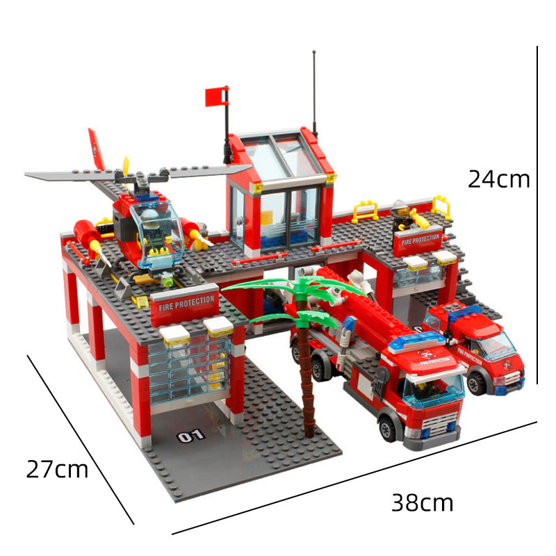 City Fire Station Building Blocks Model - 774pcs Toy Set - ToylandEU