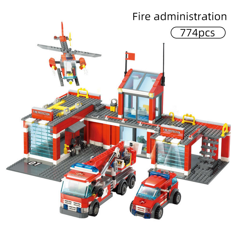 City Fire Station Building Blocks Model - 774pcs Toy Set - ToylandEU