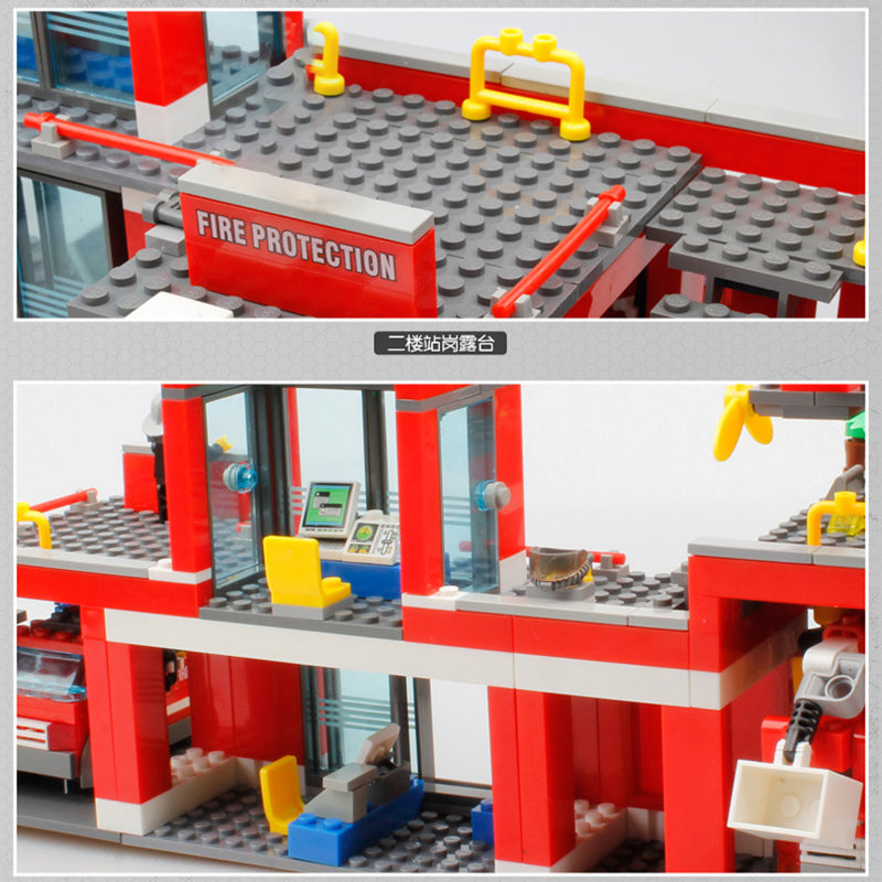 City Fire Station Building Blocks Model - 774pcs Toy Set - ToylandEU