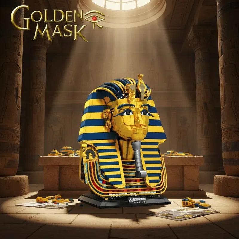 Building Blocks | Pharaoh Mask Model | Lego Compatible 1603 Pcs | Desktop Decor