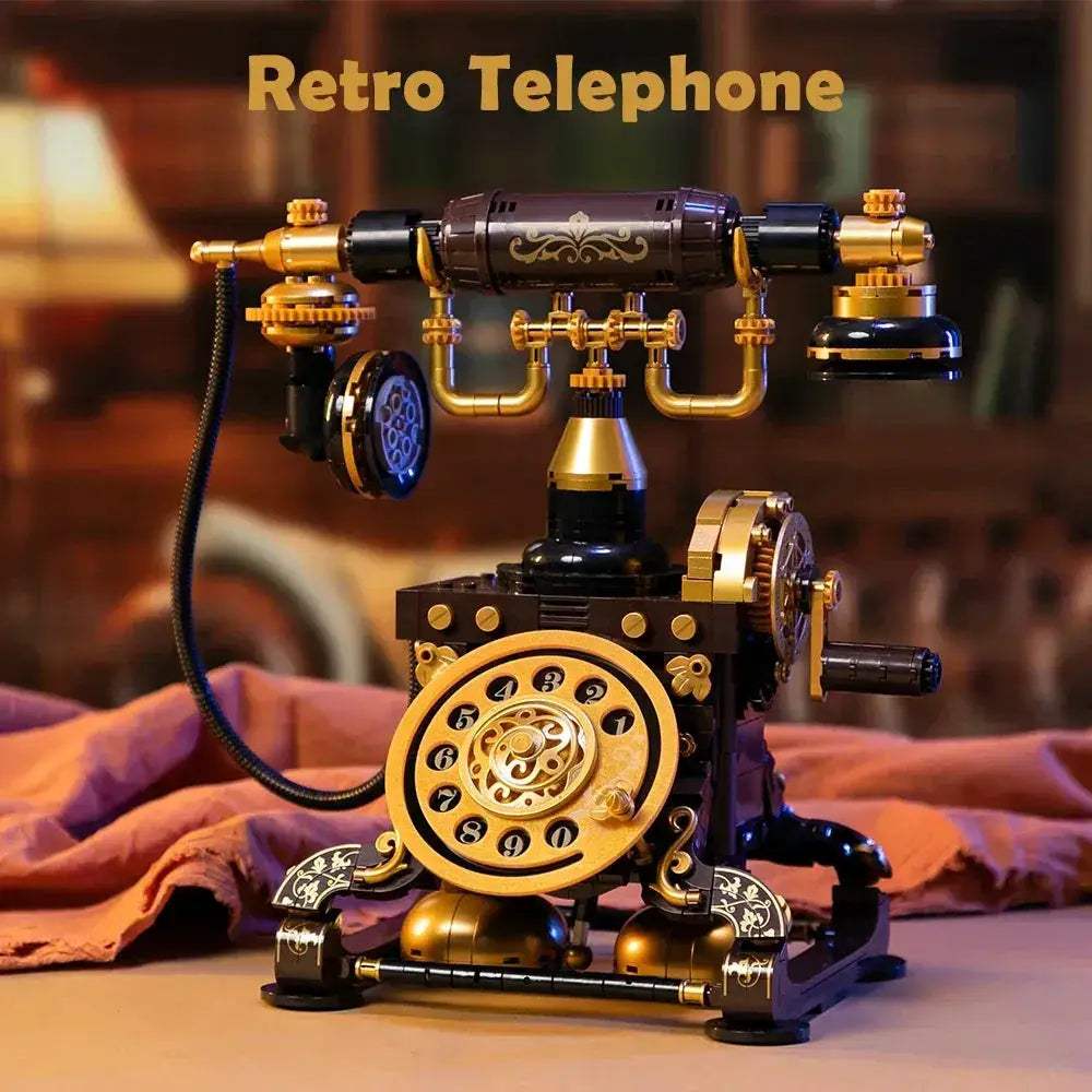 Building Blocks MOC Retro Telephone Desktop Decor for Kids - ToylandEU