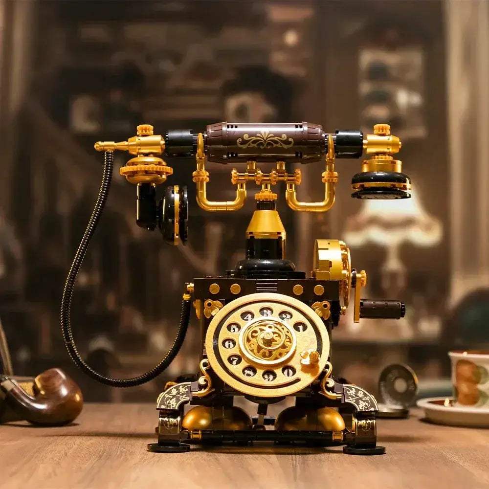 Building Blocks MOC Retro Telephone Desktop Decor for Kids - ToylandEU