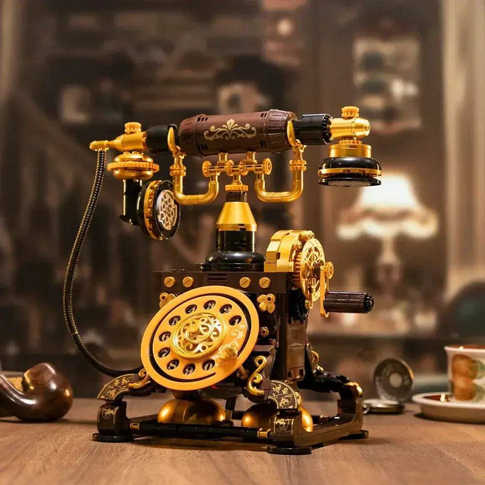 Building Blocks MOC Retro Telephone Desktop Decor for Kids - ToylandEU