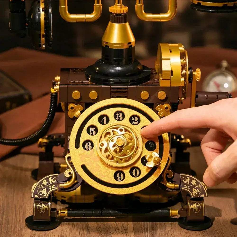 Building Blocks MOC Retro Telephone Desktop Decor for Kids - ToylandEU