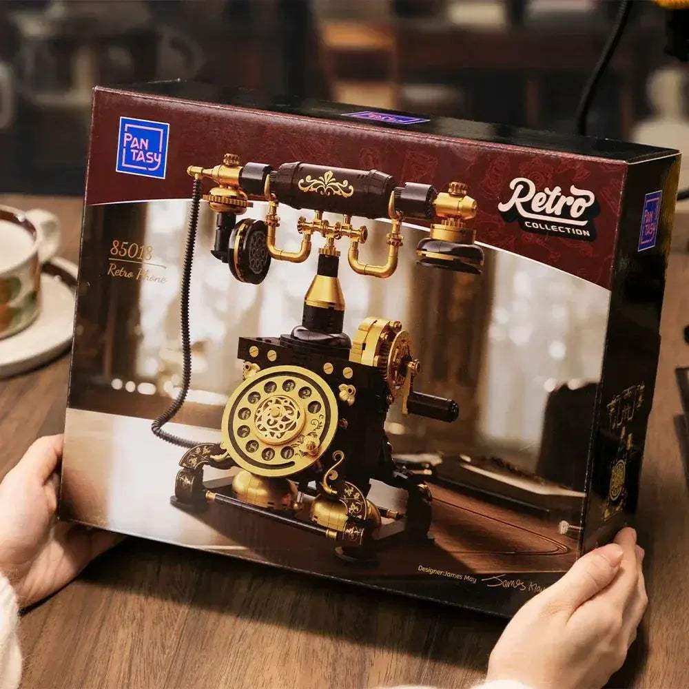 Building Blocks MOC Retro Telephone Desktop Decor for Kids - ToylandEU