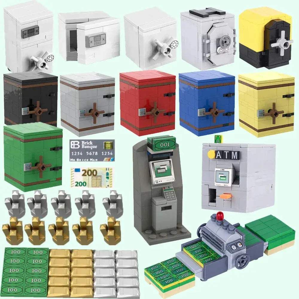 Building Blocks Money Box Treasure Chest Set Storage - ToylandEU